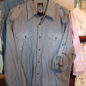 XL Rawblue Awesome dk blue gingem check Shirt